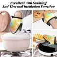 thumbnail image 7 of Non-Slip Mini Oven Mitts With Duck Beak Design Are Easy To Take Off And Wear And Easy To Hang For Oven Pot Tripod Barbecue Casserole Lightgreen Tie Dye Background Rainbow Colors 1 Pc, 7 of 7