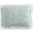thumbnail image 2 of Beatrice Home Fashions Medallion Chenille Pillow Sham Blue Cotton Standard - Ultimate Softness, 2 of 5