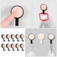 thumbnail image 3 of COSMOBETTY Kitchen Wall Hook 10Pcs Wooden Round Head Black Removable For Hanging, 3 of 8