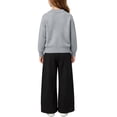 thumbnail image 5 of Cethrio Girls Knitted Outfit Sets, Fall Long Sleeve 2 Piece Pullover Girls' Clothing Sets Gray Size 3-4 T, 5 of 5