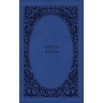 Rvr60, Santa Biblia, Tierra Santa, Ultrafina, Letra Grande, Leathersoft, Azul, Con Cierre, Palabras de Jesús En Rojo, Co, (Hardcover)