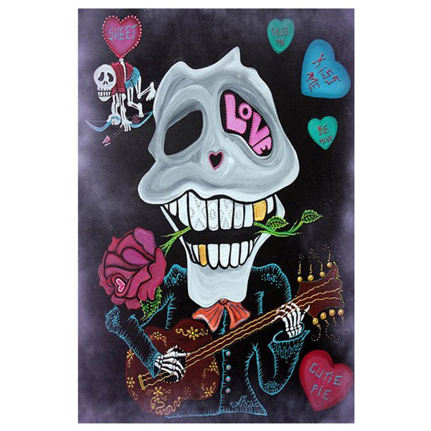 Taladro pintura de diamante (DF4395) Calavera de Halloween 5D DIY Kits de bordado cuadrado completo 40x50cm FLhrweasw Nuevo