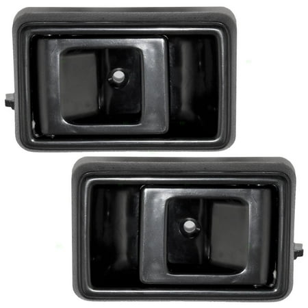 Pair Set Inside Interior Black Door Handles Replacement for Geo Prizm Toyota 4Runner Camry Corolla Tacoma Pickup Truck 95007671 95007670, Made to exact OEM.., By AUTOANDART from
