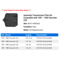thumbnail image 2 of Automatic Transmission Filter Kit - Compatible with 1987 - 1988 Chevy V30, 2 of 2
