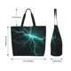 thumbnail image 3 of Balery Green Lightning Flash Bolsa Tote Estilo Estético con Cremalleras, Bolsa de Hombro, Bolsa de Compras Grande y Plegable, 3 of 6