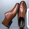 thumbnail image 2 of Zapatos formales de negocios con cordones, transpirables, informales, de gran tamaño para hombre, 2 of 2