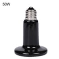 thumbnail image 2 of Walbest Infrared Heat Lamp Bulb, 50W Ceramic Heat Emitters Brooder Coop Pet IR Lamp Bulb for Reptile Like Lizard, Tortoise so on, No Light, Black, 2 of 7