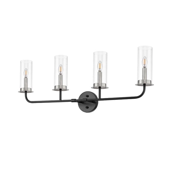 Aura Classic 4 Light Matte Black Bathroom Vanity Wall Sconce