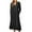 Black, variant on Busydd Womens Fall Dresses Solid Color Long Sleeve Homecoming Dresses V Neck Wedding Guest Dresses for Women Casual Loose Maxi Dress Plus Size Dresses for Curvy Women S-5XL