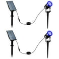 thumbnail image 2 of T-SUNUS 2 Pack Solar Landscape Spotlights - Blue, Waterproof Garden Spot Lights with 9.8ft Cable, 2000mAh Solar Panel, Auto On/Off for Garden, Driveway, Pathway, Pool Area, 2 of 4