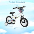 thumbnail image 2 of Costway Vélo pour Enfants de 12 Pouces avec Roues Stabilisatrices. Freins à Main et à Rétropédalage Doubles. Selle Réglable, 2 of 10