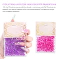 thumbnail image 3 of 1440 Pieces Glass Crystal Set Flat with Rainbow Color Semicircle Back Excellent Gloss Nail Art Rhinestones DIY Handcraft Manicure Accessories Card Making Pink, 3 of 7