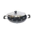 thumbnail image 1 of TABAKH Bright AppamPatra Paniyaram Non Stick Pan with Stainless Steel Lid, 1 of 2