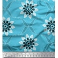 thumbnail image 1 of Soimoi Crepe Silk Fabric Leaves & Floral Artistic Print Fabric by the Yard 42 Inch Wide, 1 of 3