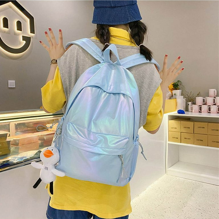 Holographic Backpack for Women College School Bags Teenage Girls