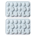 thumbnail image 1 of piezas de silicona 18 incluso huevo de resurrección conejo molde de chocolate molde de hielo vacaciones de resurrección DIY molde de pastel con patrón de huevo, 1 of 5
