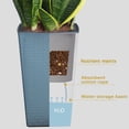 thumbnail image 3 of Flower Pot with Brick Imitation Metal Planter for Indoor Outdoor Plants Herbs Succulents Durable Water Storage Cachepot Home Garden Decor, 3 of 8