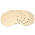 thumbnail image 1 of Planche à Gâteau, Base de Gâteau Ronde en Dentelle Décorative, Or+argent Réutilisable pour Muffin Biscuit 12 Pouces, 1 of 8