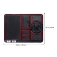 thumbnail image 4 of Multifunctinal Car Instrument Panel Storage Mat Mobile Phone GPS Bracket Non-Slip Mat (Red), 4 of 5