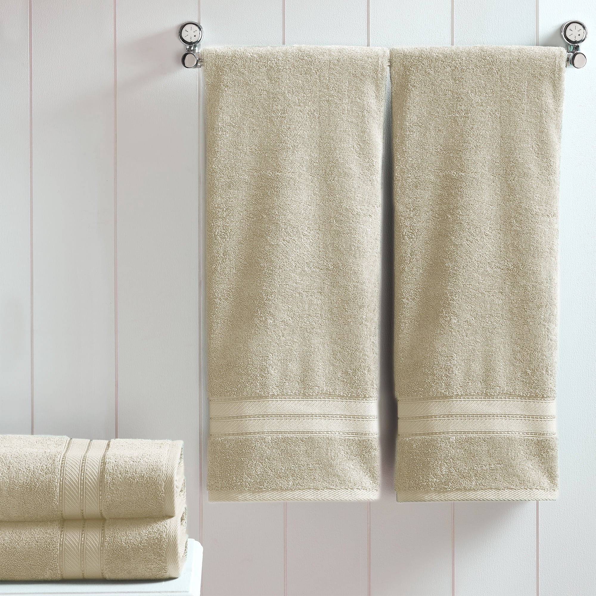 Modern Threads Spunloft Cotton Bath Towels, Sand (4 Count)