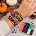 thumbnail image 5 of Polymer Clay Heishi Beads Jewelry Making Kit Halloween DIY Craft Supplies with Black Gold Letter Beads Spooky Festive Charms for Handmade Holiday Bracelet Necklace Jewelry Designing, 5 of 6