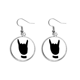 thumbnail image 1 of Corna gesto silueta patron Pendientes pendientes de plata colgantes joyas señora Unbranded M, 1 of 3
