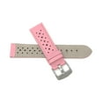 thumbnail image 4 of Bandini Mens Leather Rally Strap - Breathable Perforated Racing Watch Band - Replacement Racer Rally Band for Classic and Smart Watch - Pink 18mm Watch Band, 4 of 5