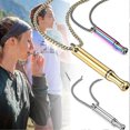 thumbnail image 1 of Boy's Breathlace Necklace Breathlace Stop Smoking Necklace Breathlace Breath Necklace--silver-Model code 30030 silver, 1 of 3