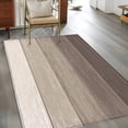 thumbnail image 2 of Hallway Runner Rug 2.7'x5', Brown Beige Ombre Long Non-slip Runner Rugs, Farmhouse Vintage Wooden Striped Washable Outdoor Indoor Throw Floor Carpet Mat for Living Room/Bedroom/Kitchen/Office/Laundry, 2 of 9