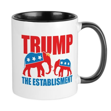 

CafePress - Trump The Establishment Mug - Ceramic Coffee Tea Novelty Mug Cup 11 oz