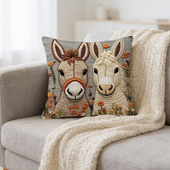 Throw Pillows for Couch, Cute Quadruped Patterns Cushion Cover Soft Throw Pillowcase Removable And Washable Pillowcase For Sofa And Chair Ideal Choice For Summer Sofa And Bedroom Decor