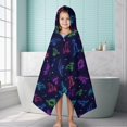 thumbnail image 6 of Colorful Dinosaurs Stars Pattern Hooded Bath Towel Wrap for Teens Ages 3 To 12, Soft Lightweight Quick Dry Microfiber Bath Beach Pool, 60"x35", 6 of 6