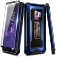 thumbnail image 6 of Nagebee Case for Samsung Galaxy S9 / S9 Plus with Screen Protector (Soft Full Coverage), Full-Body Armor Hybrid [Military Grade] Shockproof Built-in Kickstand Heavy Duty Durable Case (Blue), 6 of 6