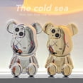 thumbnail image 2 of Iphone 11 Case Big Electroplating Bear Case for iPhone 11 12 13 Pro Max Mini 7 8 Plus XR X XS MAX Trend Creative Luxury Original Cover, 2 of 6