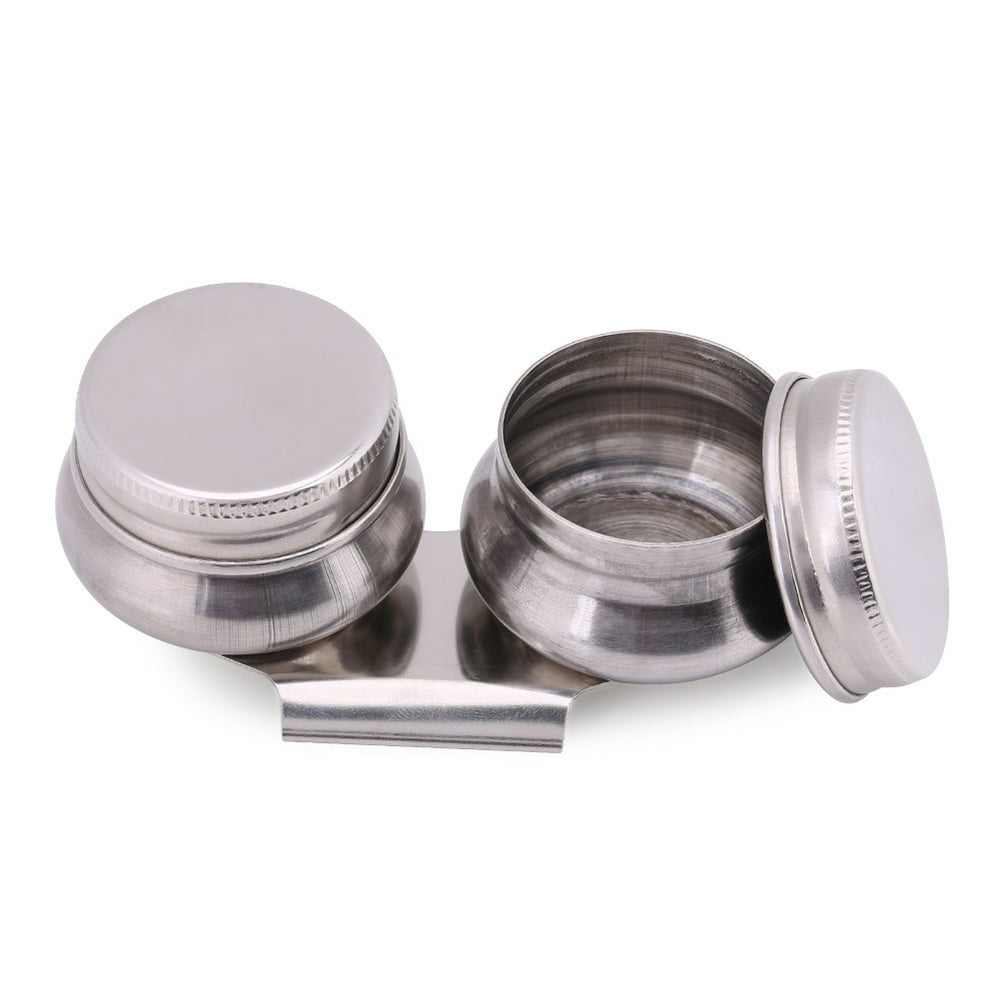 Mgaxyff Palette Clip Cup,Stainless Steel Large Double Palette Cup Oil