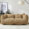thumbnail image 2 of Giant Bean Bag Chair Sofa, Oversized Two-Person High Resilience Foam Couch, Comfortable Square Recliner for Living Room, Bedroom, Apartment, and Coffee Areas, 2 of 8