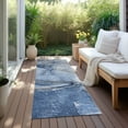 thumbnail image 3 of Addison Rugs Machine Washable Indoor/ Outdoor Abstract Chantille Rug Navy - 2'3" x 7'6", 3 of 5