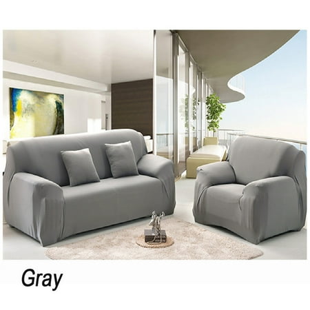 Couch Sofa Slipcovers Home Full Stretch Lightweight Elastic Fabric Soft Covers Protector Fit Many 1 4 Sofas Gray 1seat