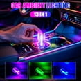 thumbnail image 4 of 2PCS New Car USB Lights, 13 in 1 Touch Adjustment USB LED Car Lights, Mini Glass Bottle LED Bulb Night Lights, Switch Memory Retention, 13 Modes & 7 Colors for Vehicle Bedroom Camping Holiday, 4 of 8