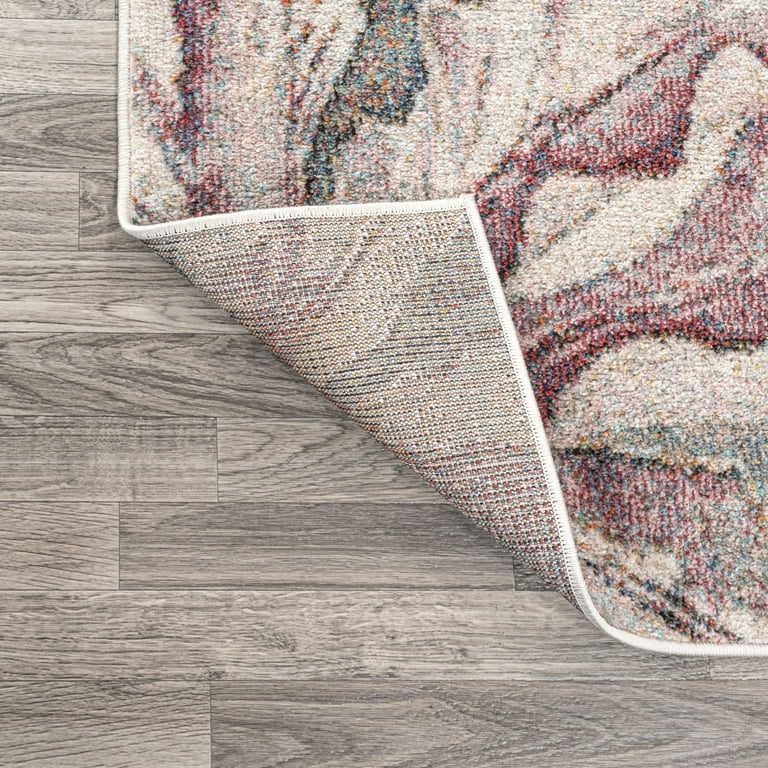 6' Runner Gray And Ivory Floral Stain Resistant Indoor Outdoor Runner Rug 6' Runner Gray And Ivory Floral Stain Resistant Indoor Outdoor Runner Rug