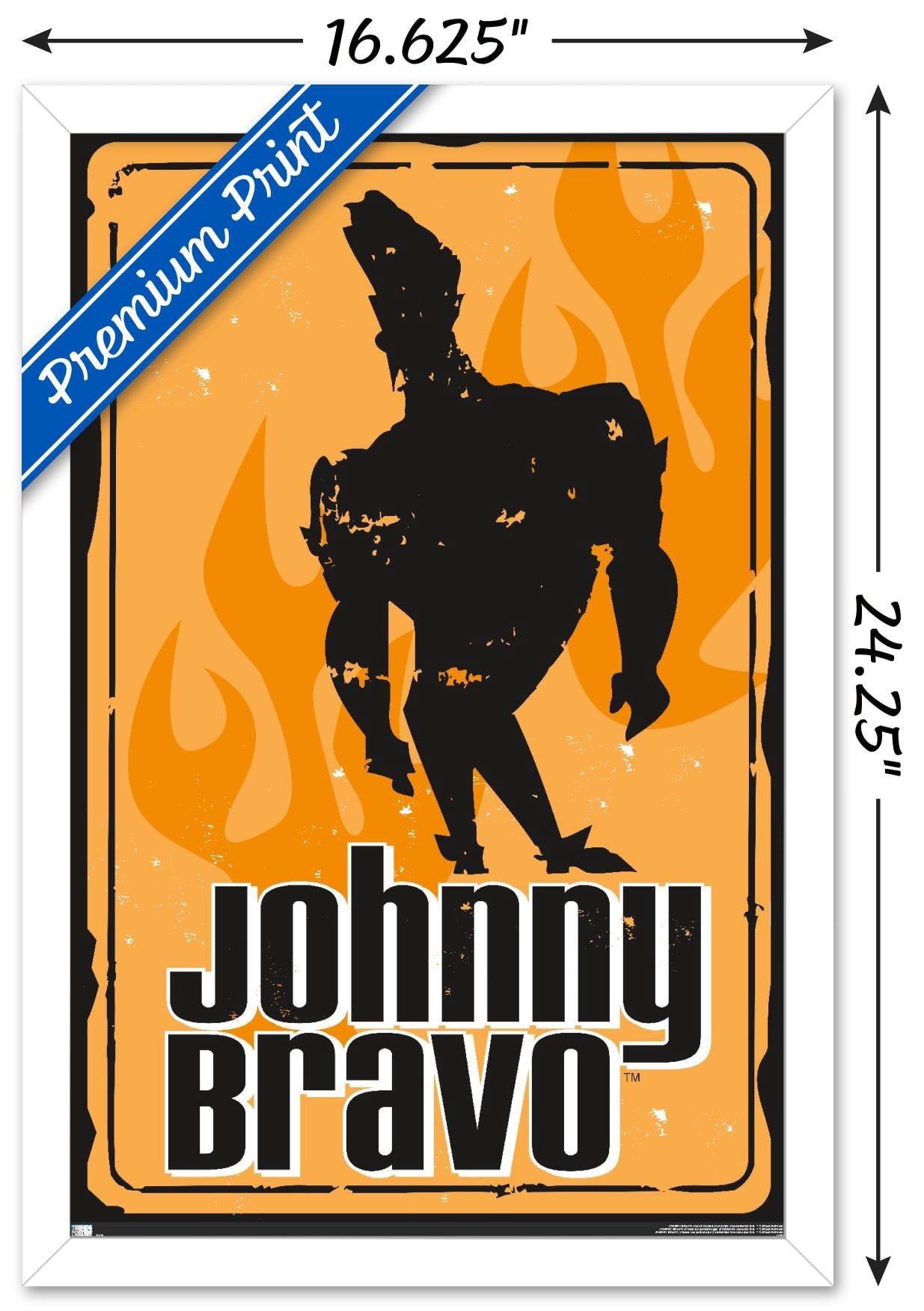 Johnny Bravo - Sign Wall Poster, 14.725" x 22.375", Framed
