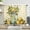 Yellow Lemon, variant on Turquoise Wine Blue Rose Kitchen Curtains 2 Panels 27.5W x 39H Rod Pocket Floral Grapes Romantic Vintage Rustic Farmhouse Polyester Small Short Window Drapery Treatment Cafe