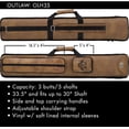 thumbnail image 4 of Outlaw OLH35 3x5 Hard Pool Cue Case  Billiard Stick Bag Billiards Cues, 4 of 7