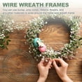 thumbnail image 4 of Uxcell 2 Pcs 8 Inch Wire Wreath Frames Metal Round Wire Frame for Floral Arrangements, Craft DIY Autumn Christmas Thanksgiving Wreath Supplies, Black/Golden, 4 of 6