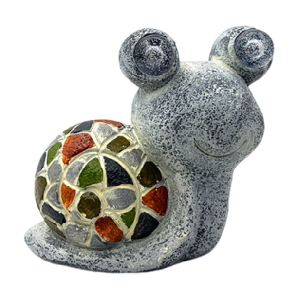 Adornos de Zoon para exteriores, artesanías de resina, luces solares, decoraciones creativas para jardín y patio, adornos de ranas y caracoles.