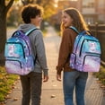 thumbnail image 2 of Jeiento Kids School Backpack for Girls 17 Inch Large Capacity Water-Resistant Polyester Galaxy Axolotl Bag Multi-Pocket Lightweight Daypack for Elementary School, Travel, Hiking, 2 of 7
