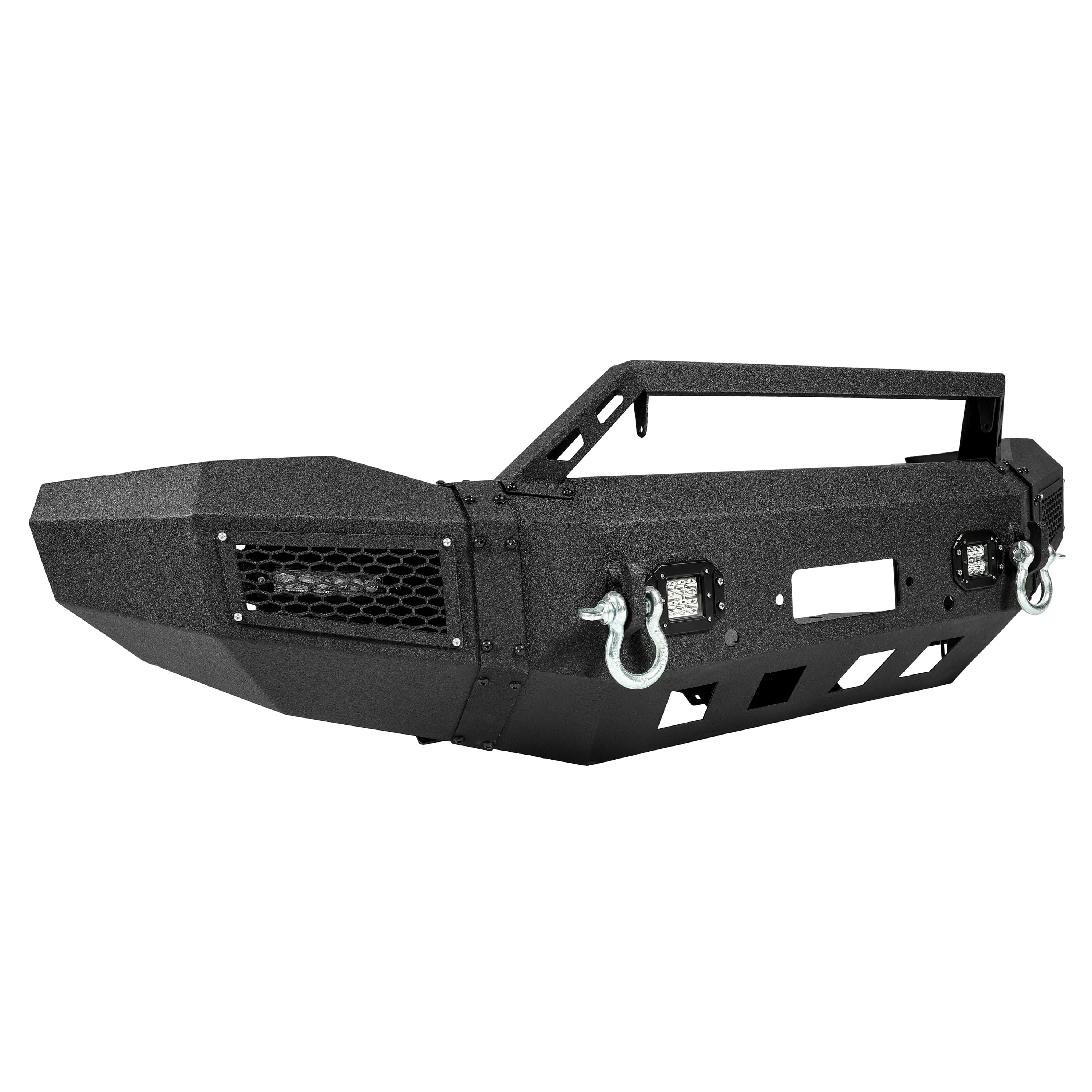 KOJEM Front Bumper Compatible with 2019-2023 Dodge Ram 2500/3500 w/Winch Plate &LED Light