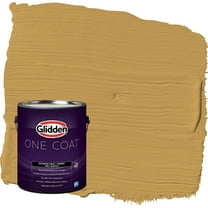 Glidden One Coat Amaretto Sours / Yellow Semi-Gloss Exterior Paint with Primer, 1 Gallon