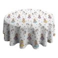 thumbnail image 4 of Princess Unicorn Star Pattern Round Tablecloth 60"x60",Wrinkle Wipeable Table Cloth for Kitchen Dining Room Picnic Patio Party, 4 of 6