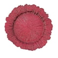 thumbnail image 2 of BalsaCircle 24 Burgundy 13" Acrylic Wooden Textured Round Reef Acrylic Charger Plate, 2 of 8